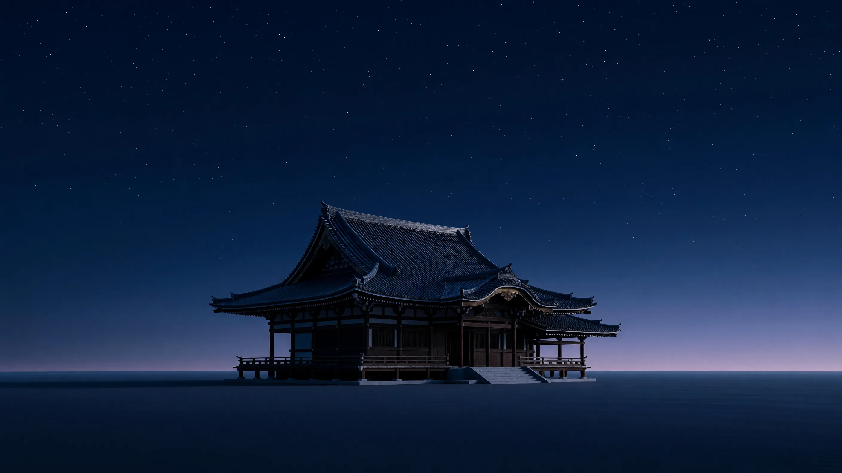 深夜の寺院