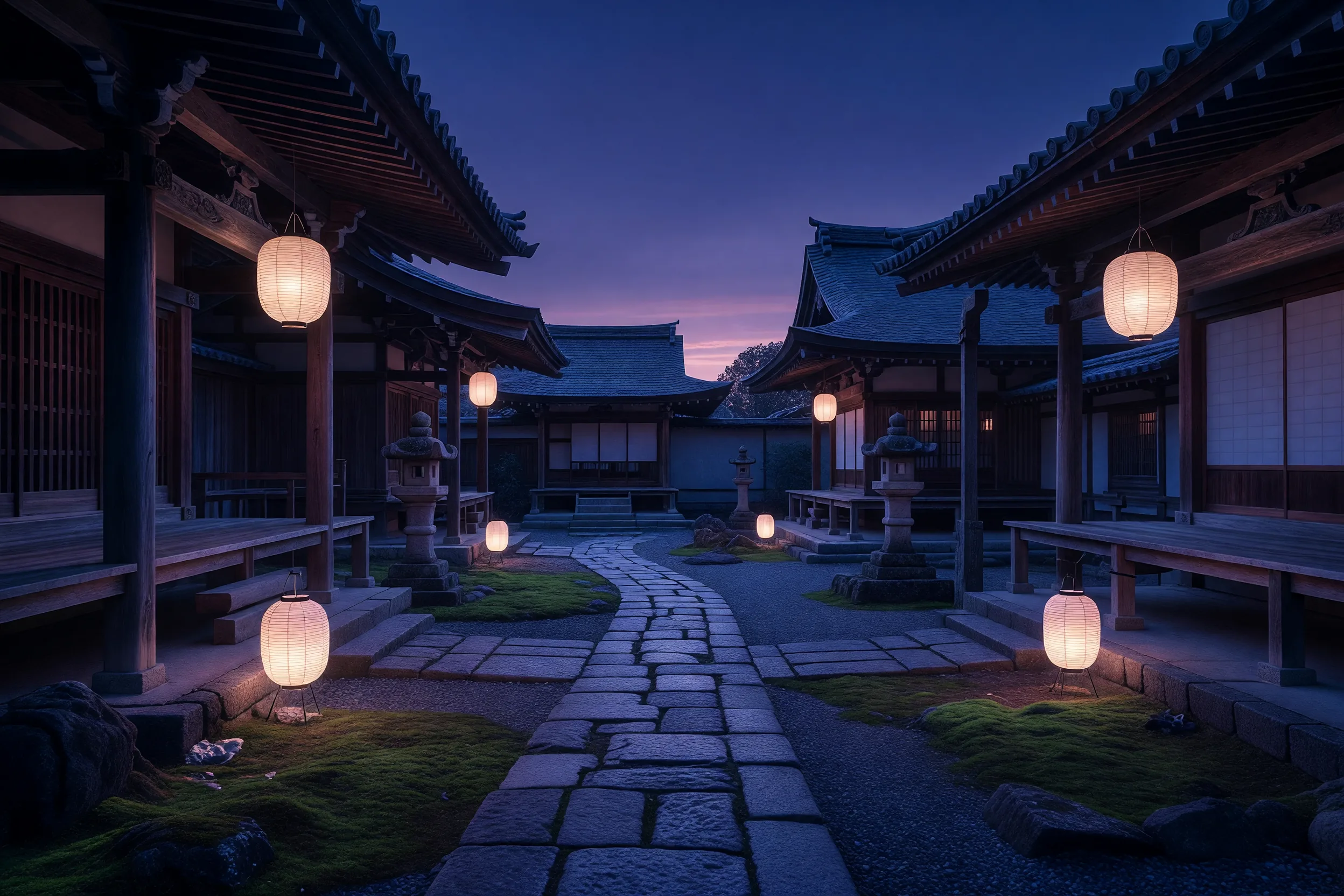 寺院の中庭
